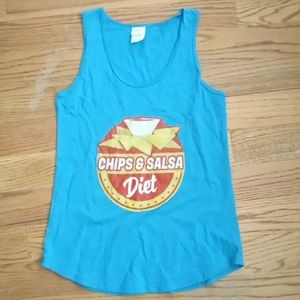 Chips and salsa diet tank top
